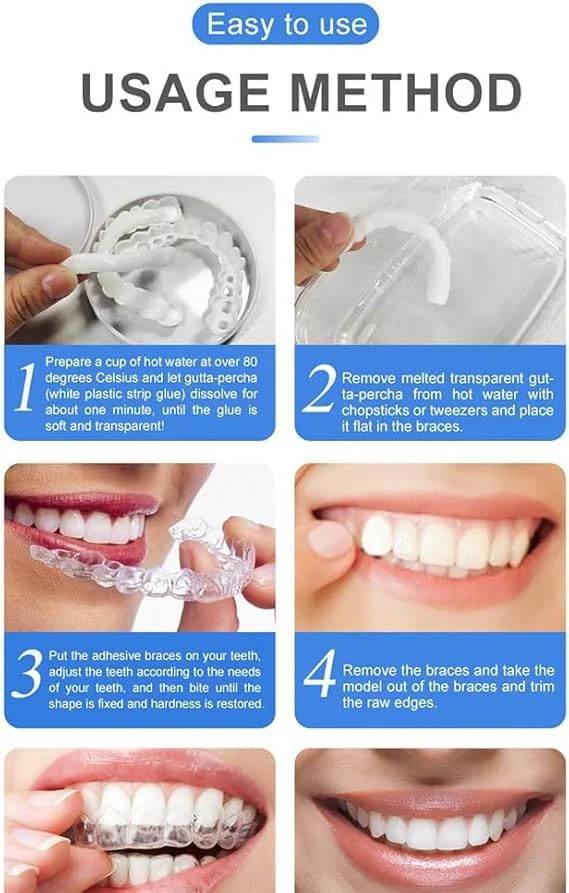 New 2PC ADJUSTABLE SNAP ON SMILE VENERS FOR MEN AND WOMEN